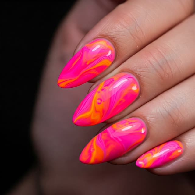 Neon Marble Effect